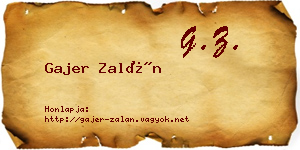 Gajer Zalán névjegykártya