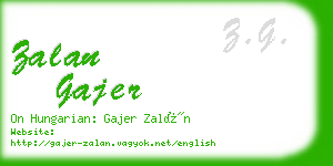 zalan gajer business card